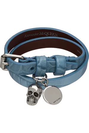 Alexander McQueen Blue Double Wrap Bracelet