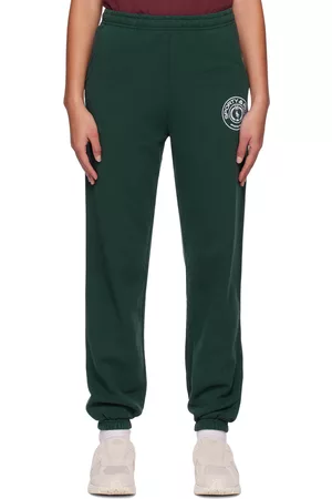 Sporty & Rich Women Sweats - Green Crest Lounge Pants