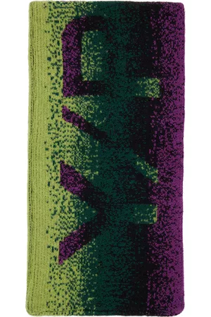 Y / PROJECT Men Scarves - Green & Purple Gradient Scarf