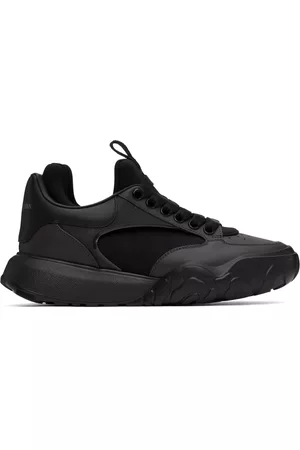 Alexander McQueen Men Sports Shoes - Black Court Sneakers