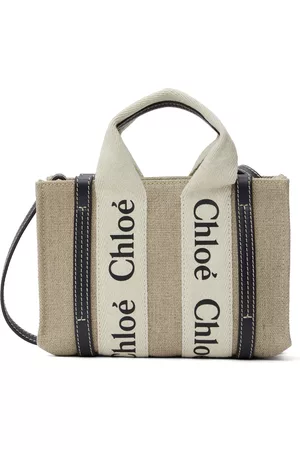 Chloé Women Tote Bags - Beige Mini Woody Tote