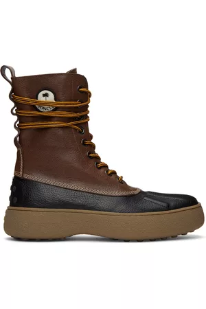 Moncler 8 Moncler Palm Angels Brown & Black Winter Gommino Boots