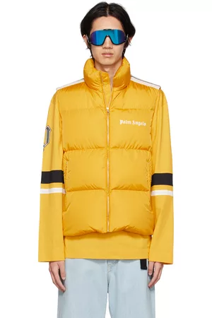 8 Moncler Palm Angels Kelsey down jacket in yellow - Moncler