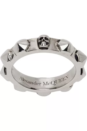 Alexander McQueen Men Rings - Silver Stud Ring