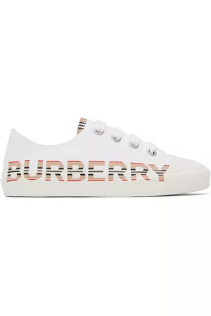 Burberry Sneakers - Kids White Logo Sneakers