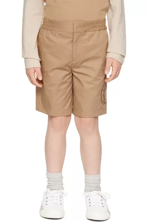 Burberry Shorts - Kids Beige Embroidered Shorts