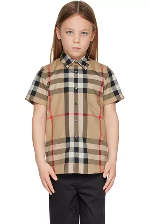 Burberry Shirts - Kids Beige Check Shirt