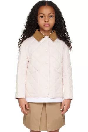Burberry Corduroy Jackets - Kids Pink Quilted Jacket