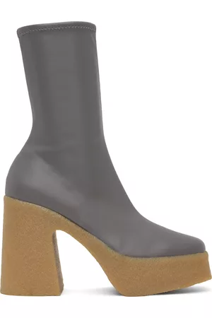 Stella McCartney Women Heeled Boots - Gray Skyla Heeled Boots
