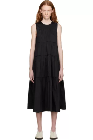CO Women Midi Dresses - Black Sleeveless Midi Dress