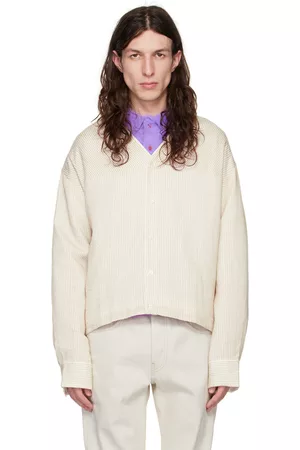 Jacquemus Men Sweatshirts - Off-White 'La Chemise Cardigan' Shirt