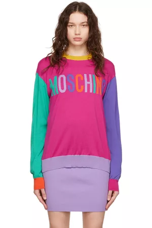 Moschino Women Casual Dresses - Pink Color Block Sweater