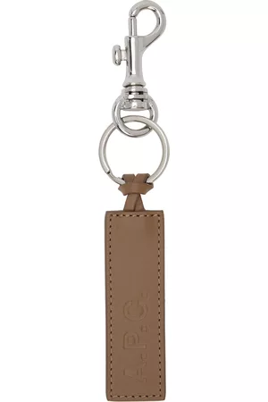 A.P.C. Taupe Logo Keychain