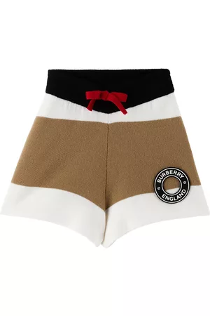 Burberry Shorts - Baby Beige & Off-White Stripe Shorts