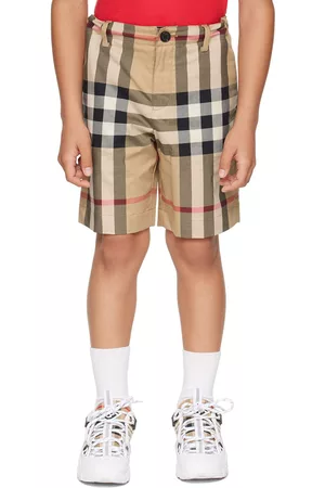 Burberry Kids Thomas Bear argyle-print Cotton Shorts - Farfetch