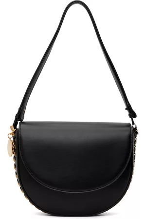 Stella McCartney Women Shoulder Bags - Black Medium Frayme Flap Bag