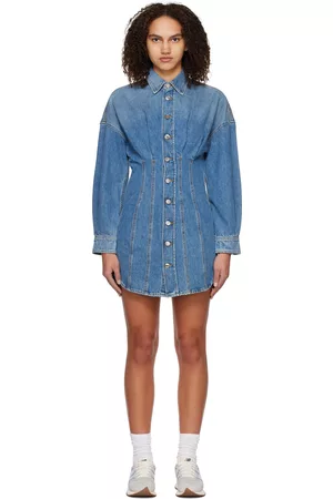 GRLFRND Women Casual Dresses - Blue Grace Corset Shirt Denim Minidress