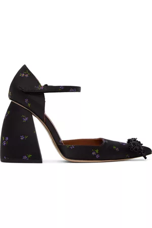 Shushu/Tong Women Heels - Black Floral Heels