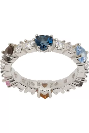 Hatton Labs Silver Heart Eternity Ring