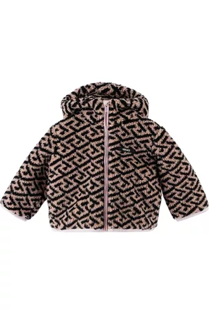 VERSACE Fleece Jackets - Baby Pink 'La Greca' Jacket