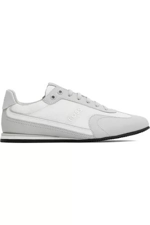 HUGO BOSS Gray & White Paneled Sneakers