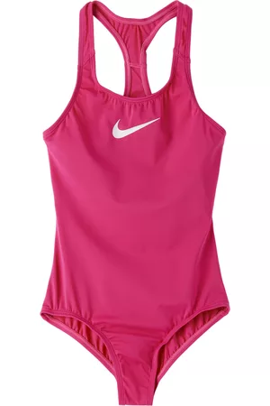 Nike Girls Swimsuits - Kids Pink Racer Back One-Piece Swimsuit