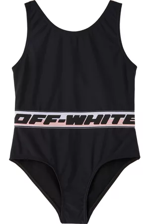 OFF-WHITE Girls Swimsuits - Kids Black Band One-Piece Swimsuit