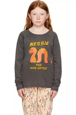 Mini Rodini Kids Black 'Nessie' Long Sleeve T-Shirt