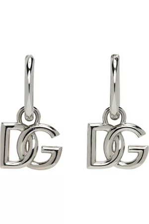 Dolce & Gabbana Silver Logo Earrings