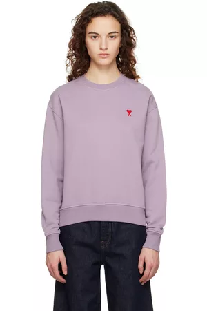Ami Women Sweatshirts - Purple Ami de Cœur Sweatshirt