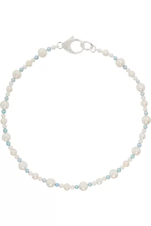 Hatton Labs Men Necklaces - SSENSE Exclusive & Blue Pebbles Pearl Necklace