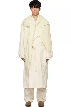 LEMAIRE Men Scarves - Off-White Wrap Scarf
