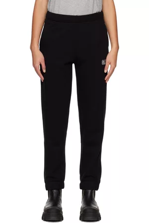 Ganni Women Sweats - Black Embroidered Lounge Pants