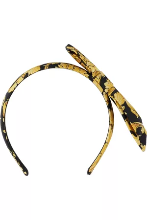 VERSACE Kids Black & Gold Barocco Bow Headband