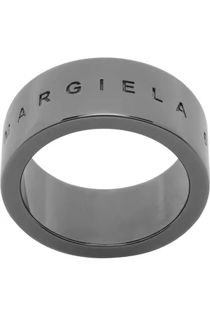 Maison Margiela Gunmetal Engraved Ring