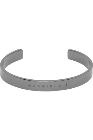 Maison Margiela Gunmetal Minimal Cuff Bracelet