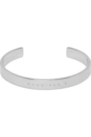 Maison Margiela Silver Minimal Cuff Bracelet