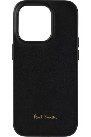 Paul Smith Black Native Union Edition Leather MagSafe iPhone 14 Pro Case