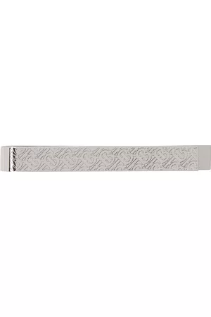 Burberry Silver Monogram Tie Bar