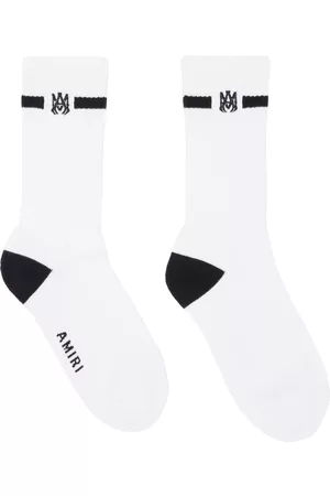 AMIRI White & Black M.A. Embroidery Socks