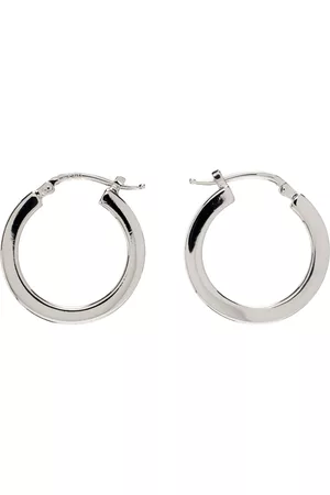 Maison Margiela Silver Minimal Wire Hoop Earrings