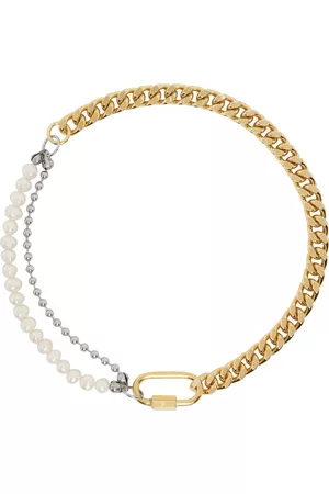 In Gold We Trust Gold & Silver Curb Chain Necklace