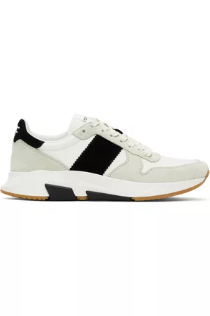 Tom Ford White & Gray Jagga Sneakers