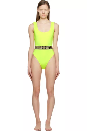 VERSACE Yellow Greca One-Piece Swimsuit