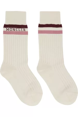 Moncler Women Socks - Off-White Logo Socks