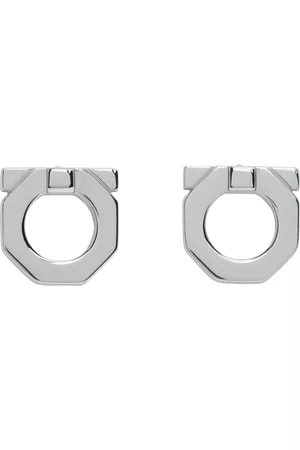 Salvatore Ferragamo Men Cufflinks - Silver Gancini Cufflinks