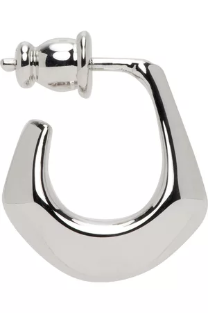 LEMAIRE Men Hoop Earrings - Silver Mini Drop Single Earring