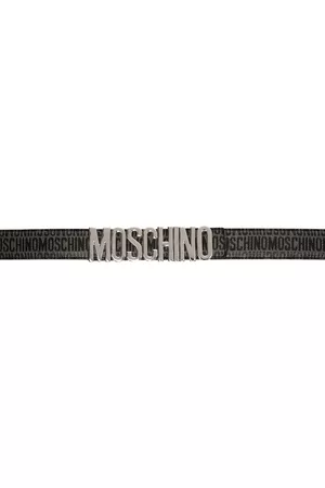 Moschino Men Belts - Green All-Over Logo Belt