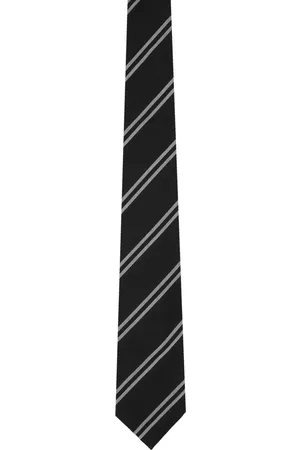 Tom Ford Black & White Striped Tie
