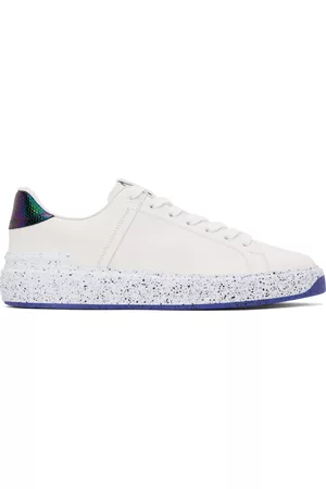 Balmain Men Sports Shoes - Off-White B-Court Sneakers